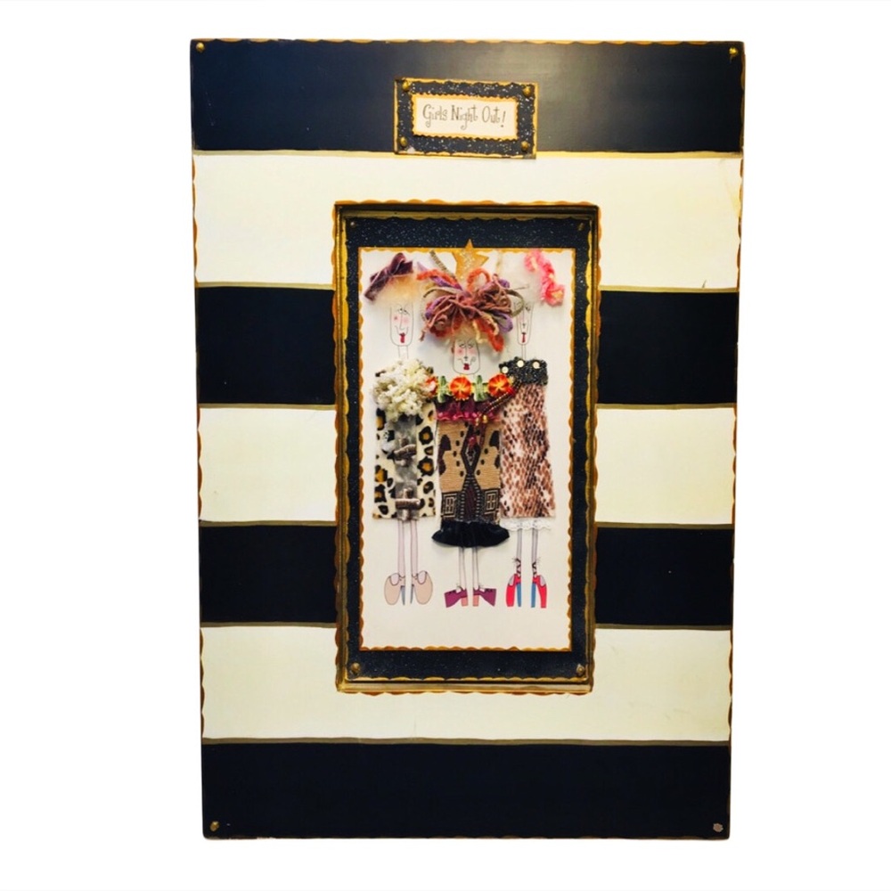 KSilvestri Wall plaque “Girls Night Out” Size 15.5 x 11.5 NWT